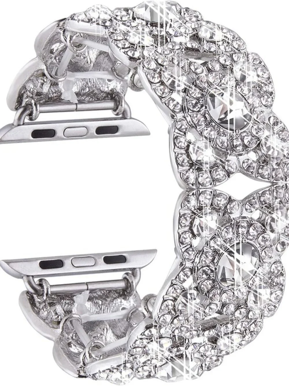 Sparkling Rhinestone Apple Watch Band 38-49mm, Stylish Metal Bracelet for Women